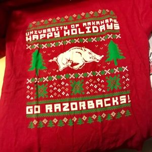 ARKANSAS Razorbacks Happy Holidays T-SHIRT